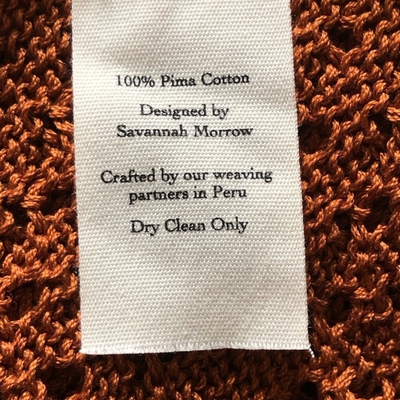 Savannah Morrow Anthropologie Tiva Dress Crochet Knit Maxi Terra Cotta Brown - Picture 11 of 14